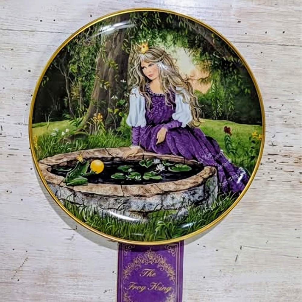 Classic Fairytale Collector Plate "The Frog King" by Kaiser Purple and Green